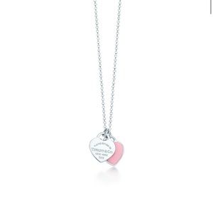 Tiffany and company mini pink heart necklace